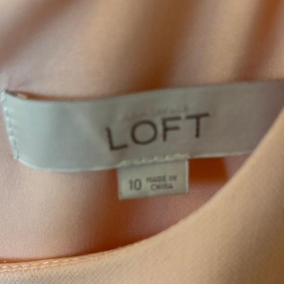 LOFT Pink Ruffle Sleeve Dress - Picture 2 of 4